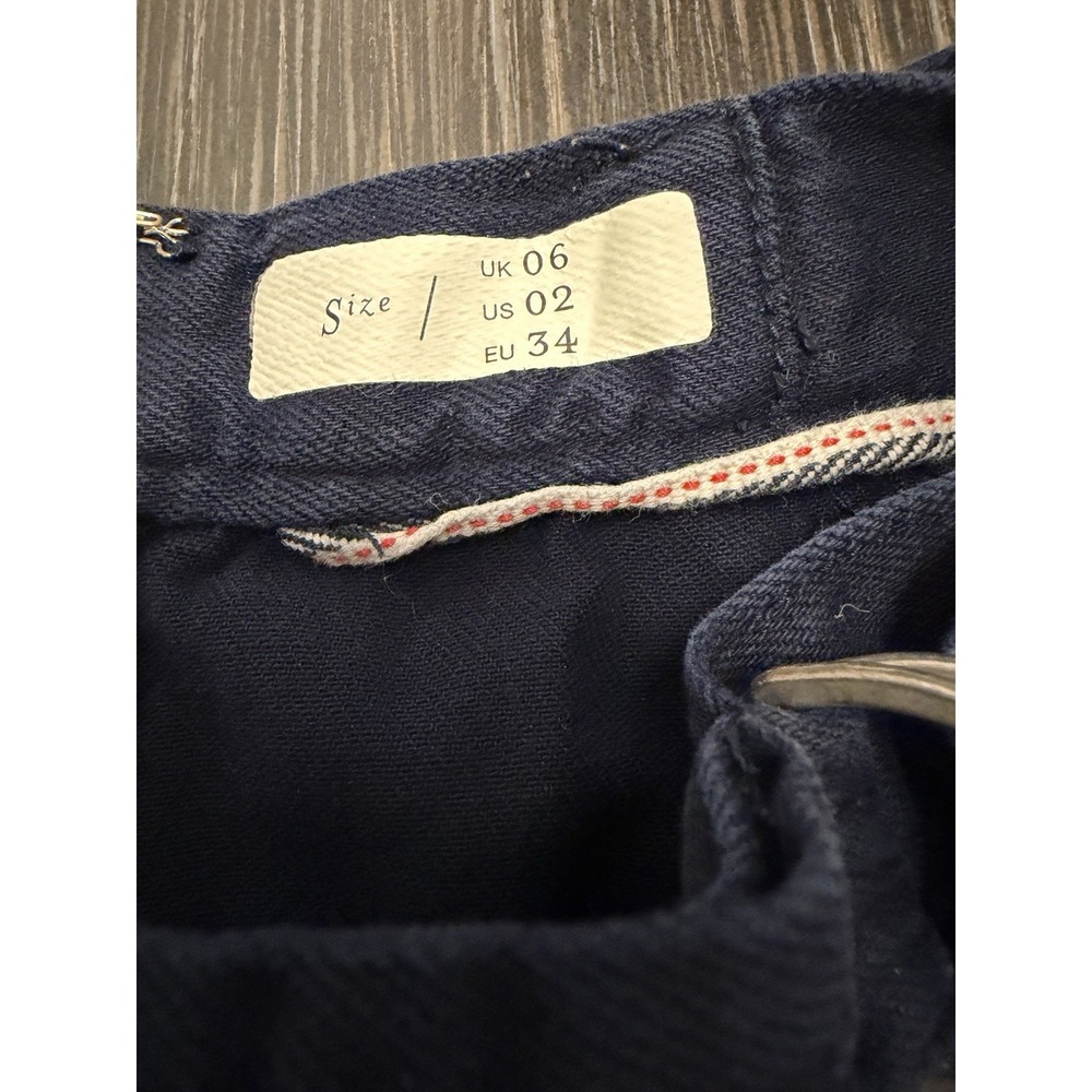 Anthropologie Pilcro Letterpress Mini Skirt Sz 2 Buckles Nautical Pockets - Picture 3 of 6
